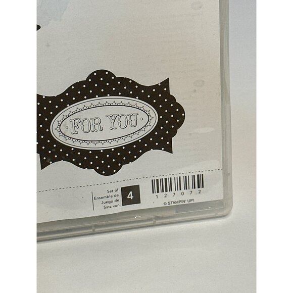 PREOWNED Stampin’ Up! Sale-A-Bration “Layered Labels” 3-Piece Cling Stamp 2 of 2 - Picture 2 of 5
